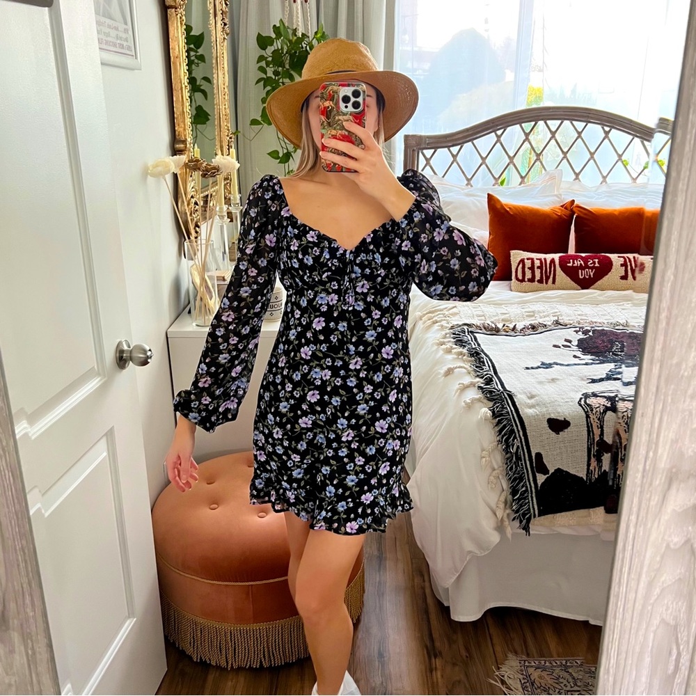 Floral Bardot Dress